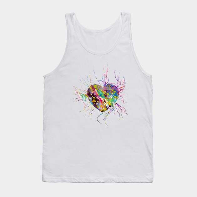 Human Veins With Heart Tank Top by erzebeth